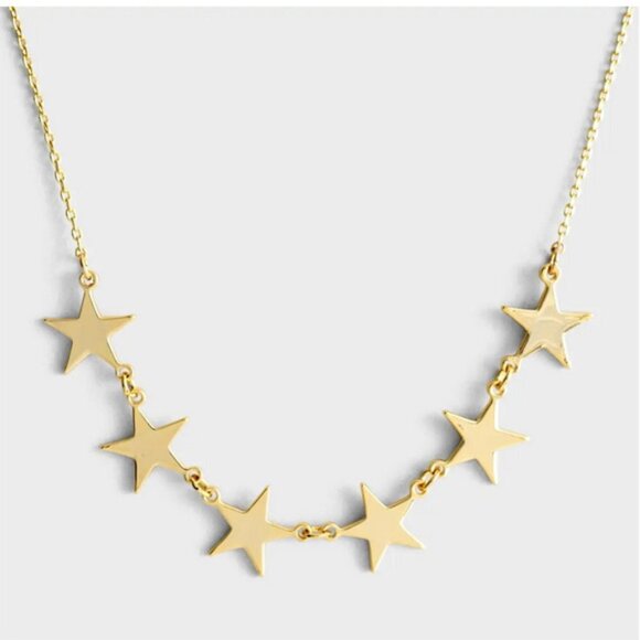 Michelle mcdowell 18k gold plated chain lexi star charms necklace GIFTABLE. - Picture 1 of 5